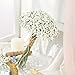 Waipfaru 12Pcs Babys Breath Artificial Flowers, 12.5 Inch Baby Breath Flowers Artificial Bulk, Real Touch White Fake Flowers, Faux Babies Breath Gypsophila for Wedding Home Decor Floral Arrangement