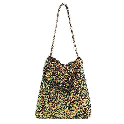 Sac fourre-tout à paillettes grande capacité fermeture éclair sécurisée