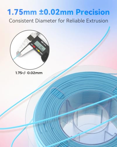 Image of VOXELAB HS PLA+ Filament 1.75mm, High Speed PLA Plus 3D Printer Filament, 1kg (2.2lbs) for Most FDM 3D Printers, Enhanced Toughness & Smooth Printing, Superior Layer Adhesion(Ice Blue)