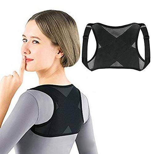 Retour Correcteur Posture pour hommes et femmes - Appareil Clavicule Prise en charge de cyphose et fournir soulagement de la douleur de dos cou et épaule,L Cover