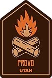 Provo Utah Souvenir 4-Inch Vinyl Decal Sticker Fire Camp Design