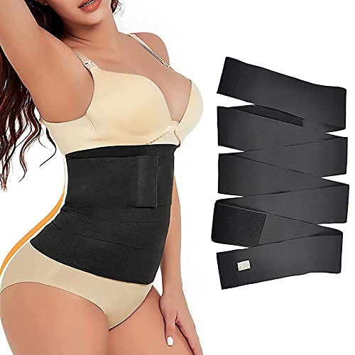 Invisible Wrap Waist Trainer Tape, 2021 New Women Slimming Tummy Belt Waist Trainer, Snatch Me Up Bandage Wrap Lumbar Waist Support Belt, Waist Trainer Corset Trimmer Body Shaper Belt for Women