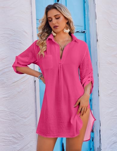 Image of Ekouaer Swimsuit Coverup for Women Bathing Suit Cover Up 2026 Summer Beach Vacation Outfits