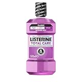 Listerine Total Care Intense Taste Classic Antibacterial Mouthwash (500ml), Fresh Mint Blast Flavour with 6-in-1 Benefits