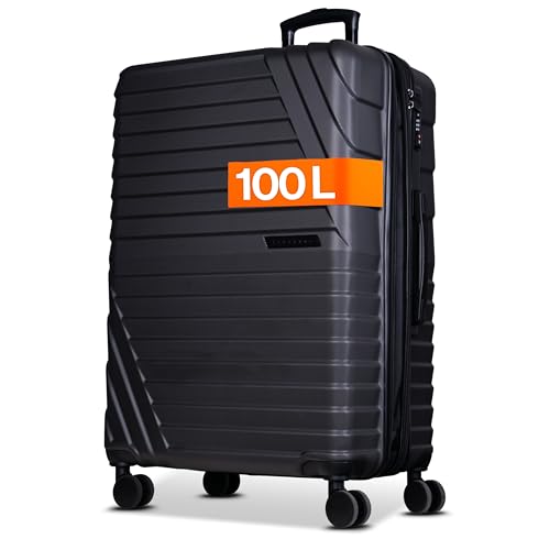 Cocoono Hartschalenkoffer XL Groß – 95L - 104L Volumen – 8 Rollen 360° drehbar – Leichter ABS Koffer mit TSA Schloss & Teleskopgestänge – Reisekoffer, Koffer Groß, Trolley (anthrazit, XL) Cocoono Hartschalenkoffer XL Groß – 95L - 104L Volumen – 8 Rollen 360° drehbar – Leichter ABS Koffer mit TSA Schloss & Teleskopgestänge – Reisekoffer, Koffer Groß, Trolley (anthrazit, XL)