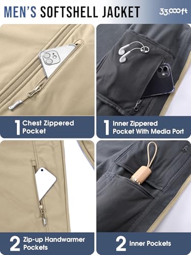Veste softshell homme contre le vent et la pluie légère de randonnée - 4