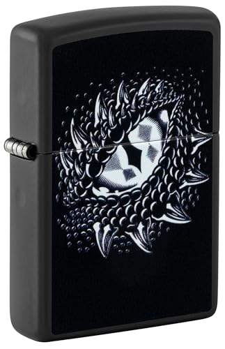 Encendedor Zippo Blacklight Dragon Eye Negro Mate miniatura 1