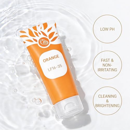 Image of Orange Enzyme Exfoliating Gel for Face & Body | Gentle Dead Skin Remover & Deep Cleansing Exfoliator | Moisturizing Gel Scrub for Smooth & Refreshed Skin | Suitable for All Skin Types | 100ml (PACK OF 2)