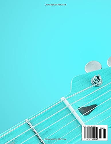 Guitar Notation Paper: Blank Sheet Music Notebook: Black and White Musical Notes cover, 12 stave staff paper, 100 pages, 8.5x11 inch Music Manuscript ... for composing music & writing music notation - Image 2