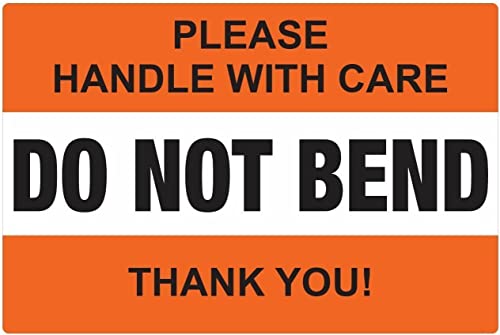 Stickers Do Not Bend orange pour expédition de documents importants - 3