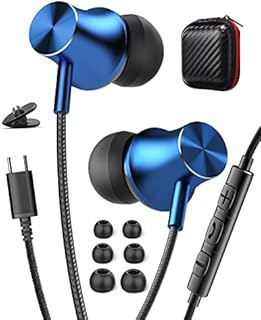 USB C Headphones Noise Cancelling Headphones Wired for Samsung S23 S22 Ultra S20 S21 A53 Flip 4, Digital Type C Headphones with Mic USB C Earphones for Google Pixel 6 7 Pro 6a iPad 10th OnePlus 10 Pro