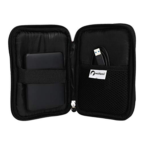 Image of WD HDD Hard Case /Cover /Pouch for 2.5 inch Portable Hard Drive (for Seagate, Toshiba, WD, Sony, Transcend, Lenovo, Adata) (RED Cross)
