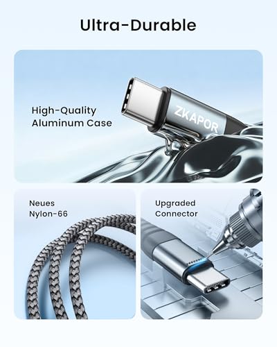ZKAPOR Long Câble USB C 4M, Cable USB C Charge Rapide 3A Chargeur Type C – vue 4