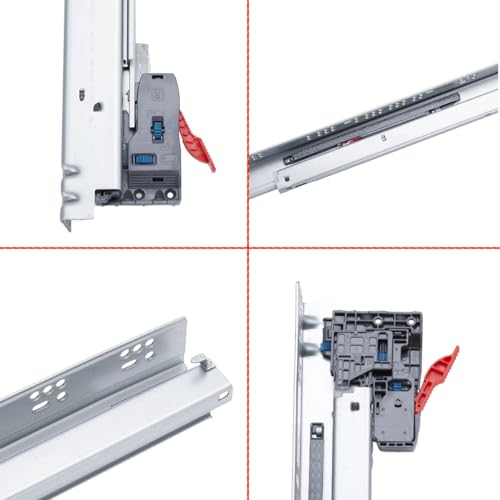 6 Pair 21 inch Full Extension Concealed Undermount Drawer Slides with 3D Adjustment Clips, Undermount Drawer Slide with Rear Mounting Brackets and Screws, face Frame or Frameless Application by Coralov - Image 8