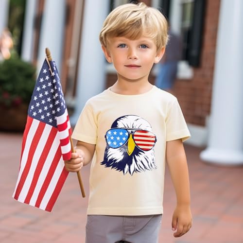 Image of Boys Girls Fourth of July Shirt Toddler Patriotic 4th of July Clothes for Kids 1-7 Years