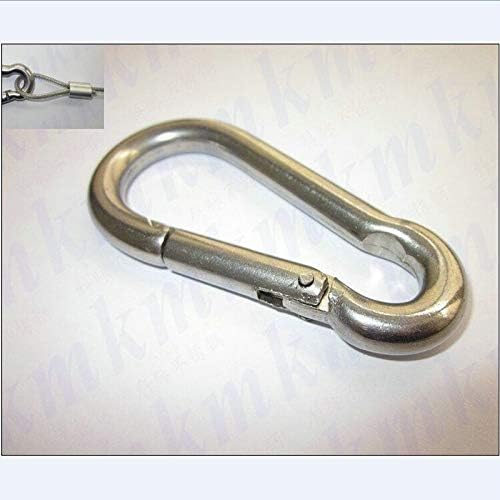 100PCS/LOT M5X50MM Small Stainless Steel Spring Snap Hooks