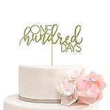 One Hundred Days Cake Topper - Happy 100 Days Cake Decors - 100 Days Baby's Birthday Party Decoratio