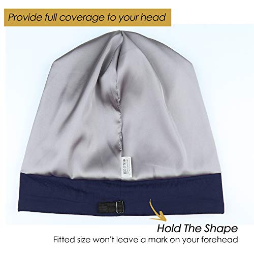 Image of Satin Lined Sleep Slouchy Cap Curly Girl Slap Headwear Gifts For Frizzy Hair Women