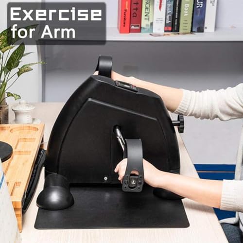 Minifiets, mini-hometrainer Beenmachine Digitaal onder bureaufiets Voetcyclus Arm- en beenpedaalmachine met LCD-scherm, inclusief antislipmat - Afbeelding 5