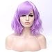 Produktbild ATAYOU® 2018 Neues Design Kurze Gerade Synthetische Cosplay Perücken für Halloween und Karneval Mit 1 Gratis Perücke Kappe (Lila)
