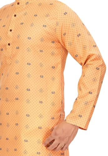Image of Studio Shringaar Men's Cotton Relaxed Fit Straight Kurta