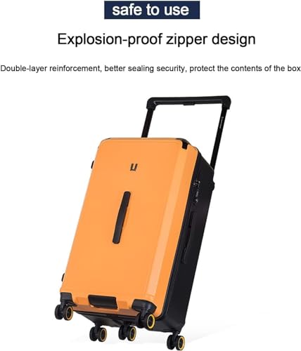 Durable Suitcase for Women Large Capacity Wide Trolley Case Thick Password Hardside Luggage Shock Durable Retro Suit Case (Color : Black, Size : 26 inch)3