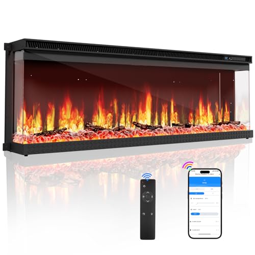 3 Sided Electric Fireplace, 60