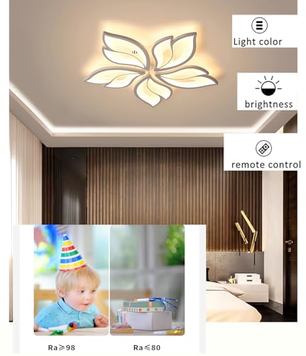 Lustre de plafond LED moderne à intensité réglable par télécommande - 4