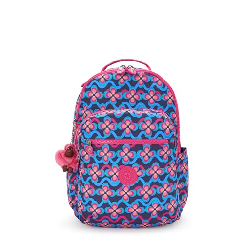Kipling Mochila feminina Seul para laptop de 15 polegadas, durável, espaçosa com alças de ombro acolchoadas, manga protetora embutida