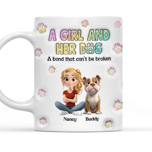 Taza personalizada Wrappiness Dog Mom 11 oz cerámica miniatura 1