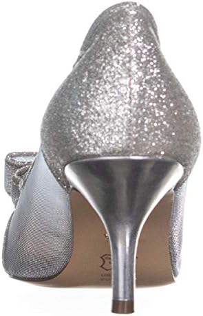 NINA Womens Bianca Elegant Evening Dress Heels Silver 7.5 Medium (B,M) | Image 4