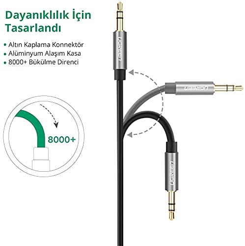 Ugreen AV119 3.5mm Aux Ses Kablosu, 1.5 Metre