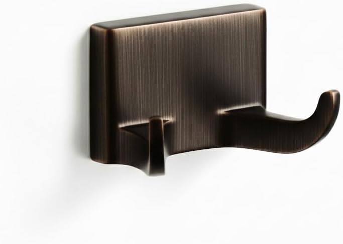Formosa Design Hardware Towel and Robe Hooks, 2 Pack (Square Style, Brushed Nickel)