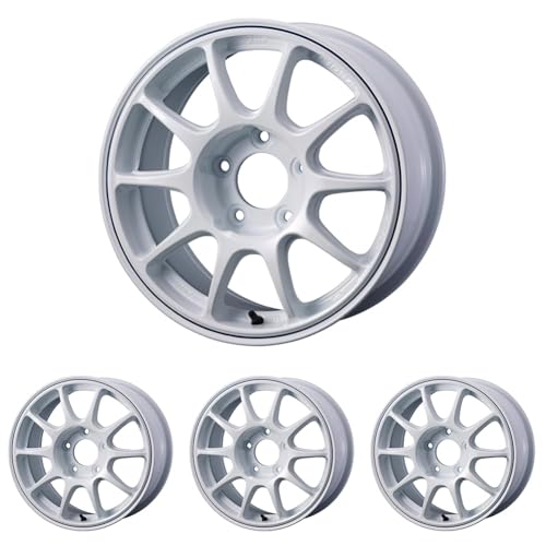EFbY(WEDS) TC-105X GRAVEL 15C` 4H PCD100 6.5J +40 WHITE+BLUE LINE y0074119z (× 4)