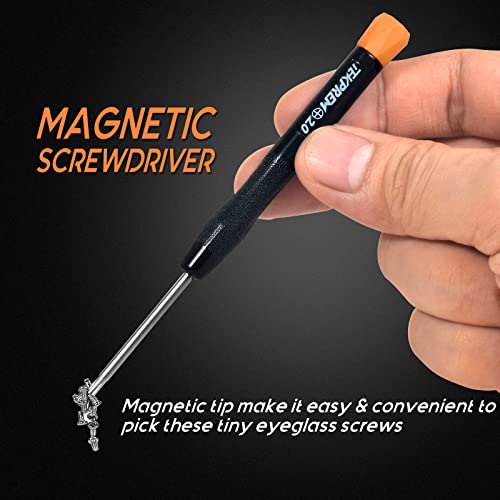 image for TEKPREM Magnetic Eyeglass Repair Tool Kit, Eye Glasses Repairing Screw