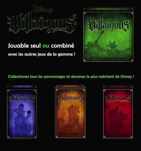 Ravensburger - Disney Villainous - Jeu de Stratégie - 6 Méchants Iconiques - 2 à 6 Joueurs dès 10 Ans - Version Française - Compatible avec Extensions - 26067