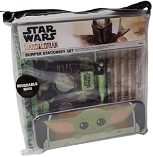 Star Wars; Bumper Stationery Set Mandalorian The Child Grogu Christmas Pen Pencil Case Notebook