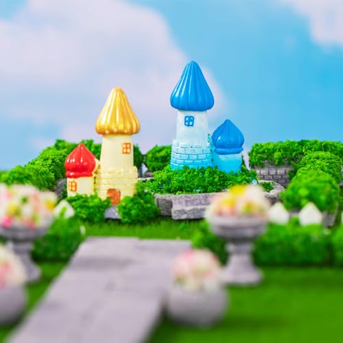 Cayway Miniatuur feeëntuin Zenguin Accessoires 53 stuks mini-model boom, weide, huis miniatuur ornament kit, miniatuur tuindecoratie voor miniatuur tuinaccessoires - Afbeelding 6