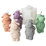 Silikonform Tiere 3D, stehende Schafe Form Silikon Seifengießform,Tier Gießformen Silikon,3D Tiere...