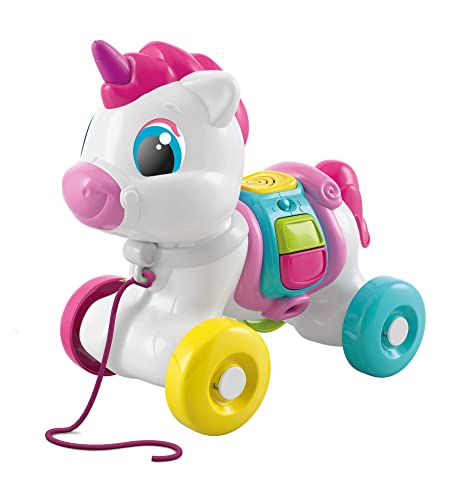 Clementoni Baby Baby Unicorno Sempre con Me, Trainabile per Bambini 6-36 Mesi, Stimola Il Neonato nei Primi Passi, Centro attività Prima Infanzia per Imparare Numeri e Lettere, Made in Italy, 17803