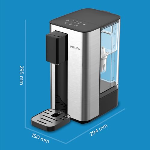 Philips Water Station, Heißwasserspender, gefiltertes Wasser heiß und natürliche Temperatur, 2,2 l Fassungsvermögen, 3 Temperatur-/Mengenvoreinstellungen, kochendes Wasser per Knopfdruck, Touchscreen