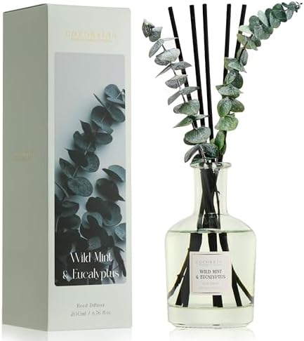 COCORRÍNA Wild Mint & Eucalyptus Reed Diffuser – 6.76 oz Essentia...