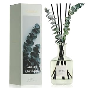 COCORRÍNA Wild Mint & Eucalyptus Reed Diffuser, 6.76 oz