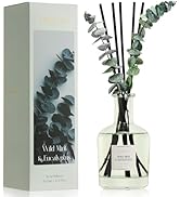 COCORRÍNA Eucalyptus & Wild Mint Reed Diffuser – 6.76 oz Essential Oil with 8 Reeds & Real Eucaly...