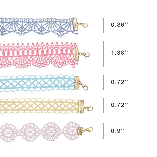 Iuviwey 10 Pcs Set Colourful Lace Floral Necklace Choker For Women Girls #TOP1