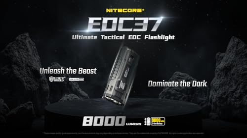 Image of Nitecore EDC37 80 00 Lumen USB Rechargeable Slim Body LED Flashlight EdisonBright Brand Charging Adapter