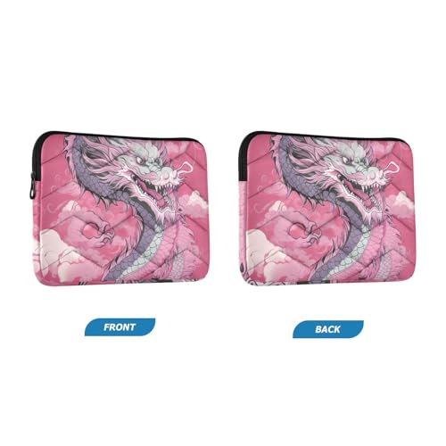 Funda para portátil 13-14 pulgadas impermeable rosa dragón chino miniatura 2