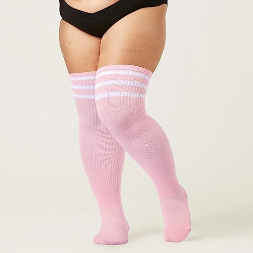 Image of Plus Size Thigh High Socks for Women Thick Thighs Cotton Knit Extra Long Over the Knee Leg Warmer