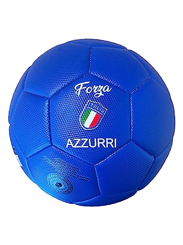 Italy Football Blue Ball Made of HF PVC Adult Teens and Children (Size 5 - Large), Misura 5 - Grande - Image 3