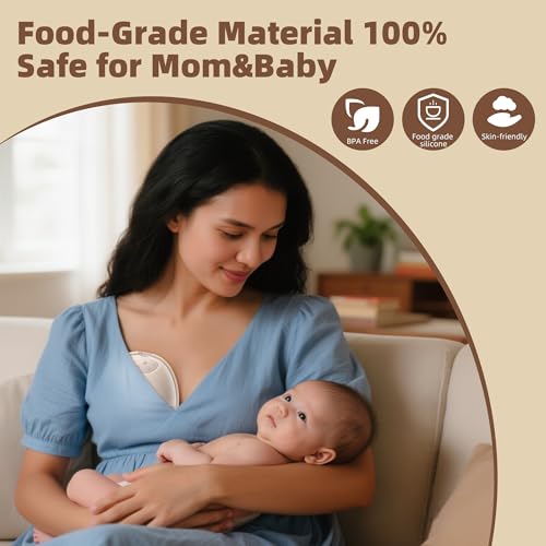 Image of Breast Pump Replacement Parts Kit Compatible with Eufy Electric Wearable Breast Pumps E10 / E20 / S1 / S1 Pro, Includes Valves, Silicone Diaphragms, Flanges, Cleaning Brush & Milk Storage Bottles